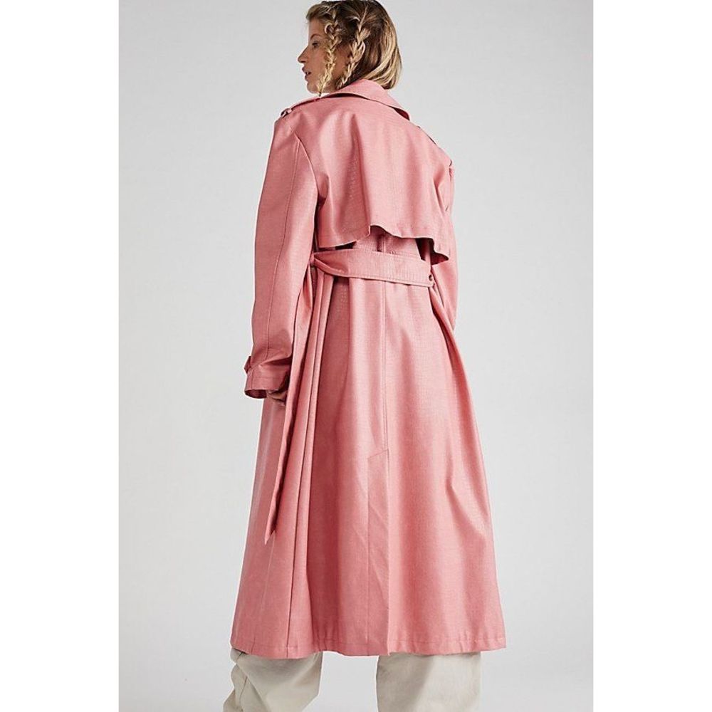 Free People Morrison Vegan Leather Trench Coat - Picture 3 of 7